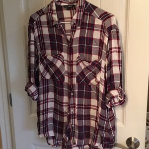 Express flannel. Super soft, asymmetrical hem